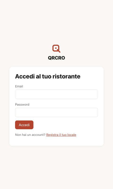 Pagina di accesso